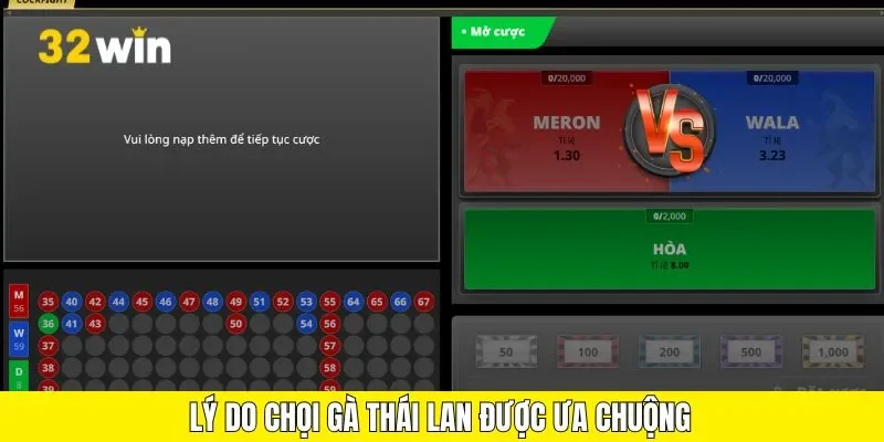 Lý do chọi gà Thái Lan được ưa chuộng